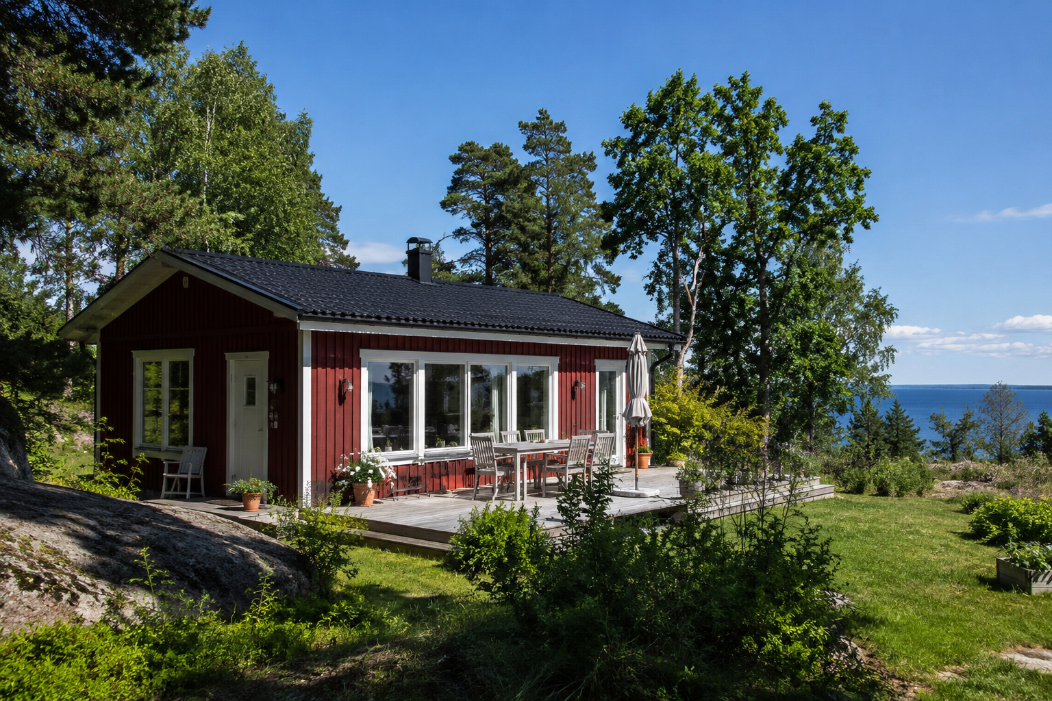 rött fritidshus